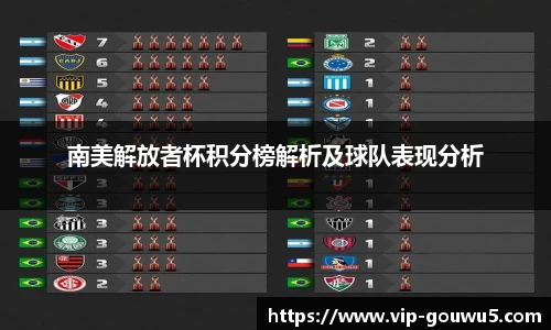 南美解放者杯积分榜解析及球队表现分析